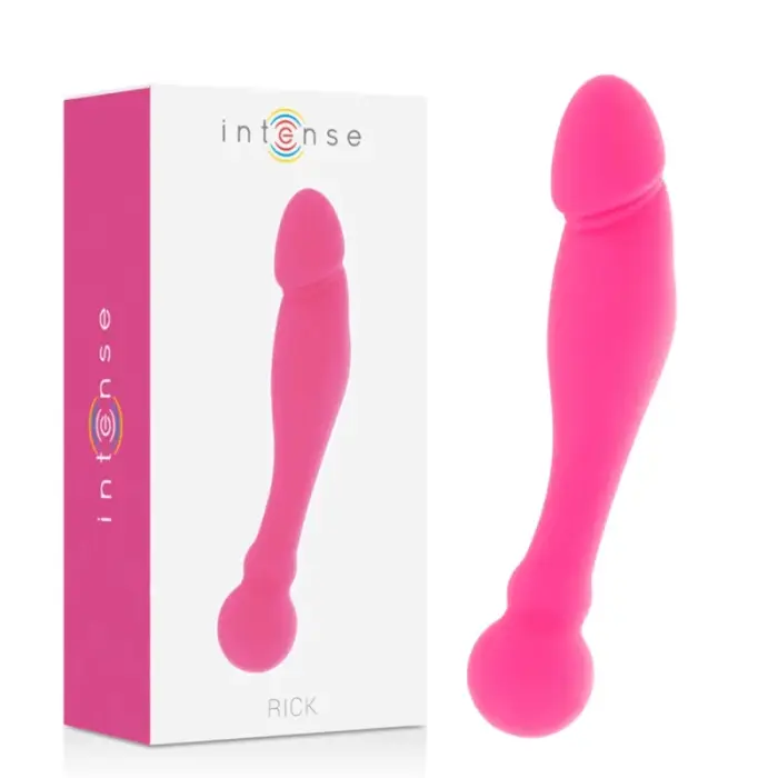 INTENSE Rick divpusējs lokans dildo – 18 cm (7″) – rozā
