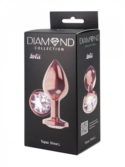 Diamond Shine L анальная пробка – 8.3 см (3.3″) – Розовое золото Фото num