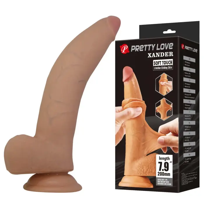 Pretty Love Xander – Sliding Skin reālistiskais dildo – 20 cm
