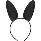 Coquette Chic Desire vegan leather bunny ears headband – black — Photo 3