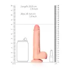 Sirge realistlik dildo munandite ja iminapaga – 18 cm (7″) – Nahavärv — Foto 5