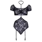 Bandeau-top ja sukahoidjatega bodi – must – S/M — Foto 7