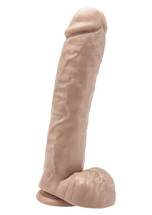 Realistlik dildo munanditega – 28 cm (11″) – Nahavärv