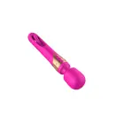 Wand вибратор с подвижным язычком – 18 cm (7″) – розово-красный — Фото 7