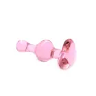 Stiklinis širdies formos dildo – 10 cm (4″) – Skaidrus — Nuotrauka 3