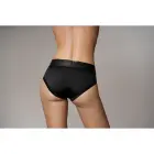 Vibrating Strap-on High-cut Brief – XS/S – Black — Photo 4