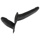 Double Strap-On Black Silicone Dildo – 15 cm (5.9″) — Photo 6