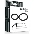 Addicted Toys Adjustable Dual Silicone Rings – Black — Photo 3