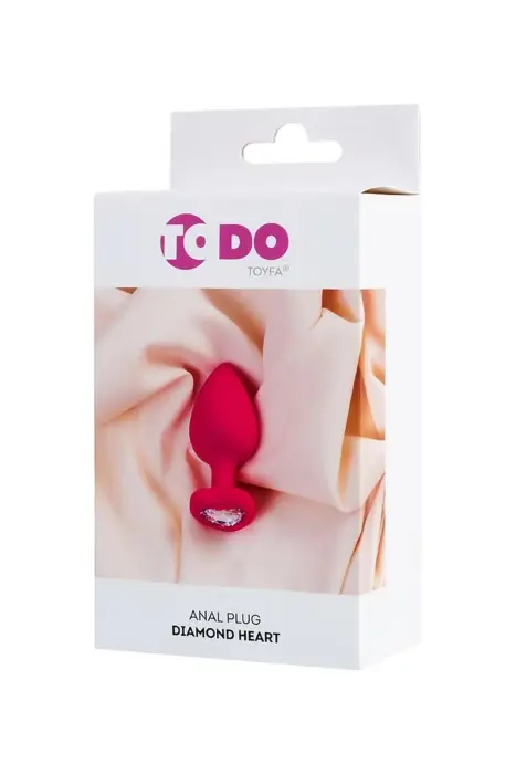 Deimantinės širdies analinis kištukas – S – Raudonas Photo