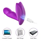 Stymulator B-Series USB перезаряжаемый трусиковый вибратор с 7 функциями вибрации, подогревом и толчками — Фото 6