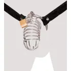FFE – stainless steel chastity device with adjustable leather waist harness — Photo 3