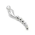 Kõver metallist soontega dildo – 20 cm (8″) — Foto 8