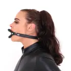 Black Faux Leather Panel Mouth Gag — Photo 10
