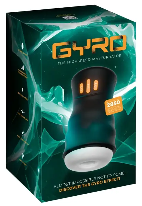 GYRO Masturbator – 17.2 cm – Black