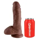 Pipedream King Cock reālistisks dildo ar piesūcekni – 21 cm (8″) – brūns — Foto 2