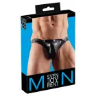Svenjoyment shiny men's string with removable pouch – black – M — Photo 1