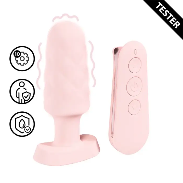 Velvet Remote Control Vibrating Anal Plug – Pink