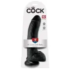 KC 9 Reālistisks dildo ar sēkliniekiem – 22.9 cm (9″) – Melns — Foto 1