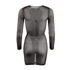 Cottelli Collection Dress M powernet kleita ar garām piedurknēm – melns – M — Foto 4