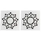 Nippelsticker Strass – melnas zvaigžņu rhinestone krūšu galu uzlīmes Foto 2