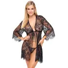 Cottelli Lingerie mežģīņu kimono – melns – S/M — Foto 2