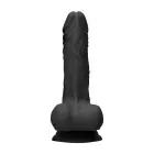 Realistiškas dildo su sėklidėmis – 17 cm (7″) – Juodas — Nuotrauka 2