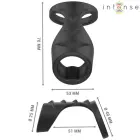 INTENSE THEO Double Silicone Support Ring Model 3, 5.1 cm – Black — Photo 3