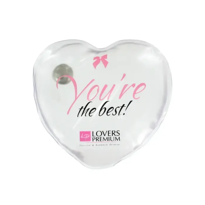 LoversPremium Hot Massage Heart XL многоразовая грелка – красная – 12 × 12 см