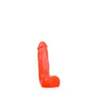 All Red reālistisks dildo ar sēkliniekiem un rievotu tekstūru – 20 cm (8″) — Foto 3