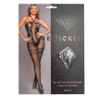 Be With Me Mesh Bodysuit with Halter Neck and Lace-up Detail – Black – Queen Size — Photo 5