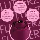 Skins Rose Buddies Flutterz – rožės formos tapšnojantis vibratorius – bordo — Nuotrauka 8