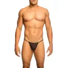 MOB Sheer T-Back Thong – Black – S/M — Photo 3