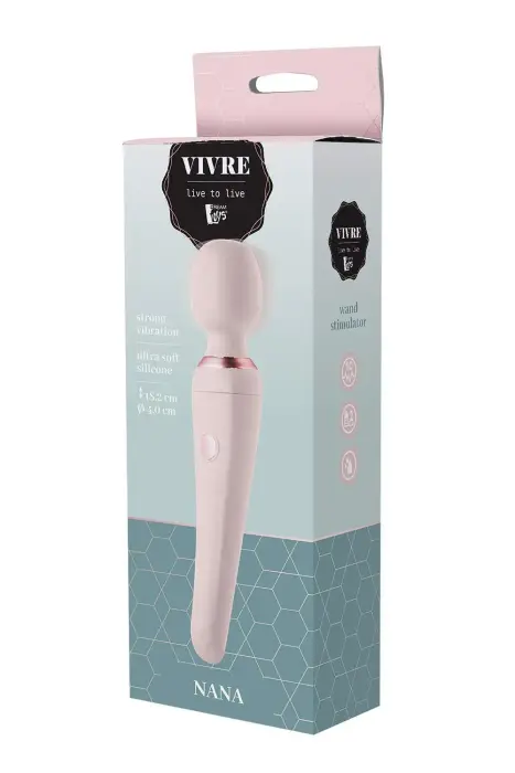 VIVRE BODYWAND NANA wand vibrators – 18.2 cm (7.2″) – rozā