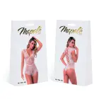 Elegants mežģīņu bodijs ar šņorējuma dekoru aizmugurē – balts – L/XL — Foto 1
