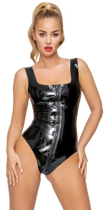 Latex Body with Zipper – Black – L Photo