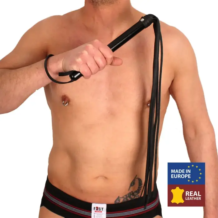 Red Leather augalinio rauginimo odinis botagas 75 cm – juodas