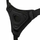 Sinner Gear silikoninis strap-on lenktas dildo su diržu – 17.5 cm (6.9″) – juodas — Nuotrauka 6