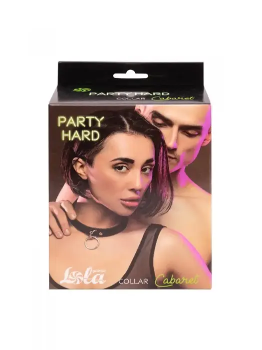 Lola Games Party Hard Cabaret ошейник – чёрный/красный