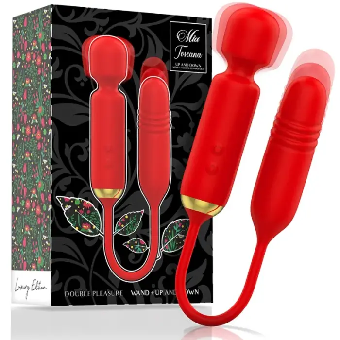 MIA Toscana Double Pleasure Wand masāžas vibrators – 22 cm (8.5″) – violets