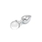 Anālais spraudnis ar caurspīdīgu lodveida dārgakmeni – 8.8 cm (3.5″) — Foto 1