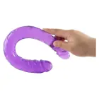 Bubblegum Blast Groovy Times – želė dvipusis dildo – violetinis – 37,5 cm — Nuotrauka 3