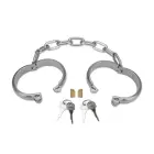 Prowler RED Heavy Duty Stainless Steel Ankle Restraints – Silver — Photo 2