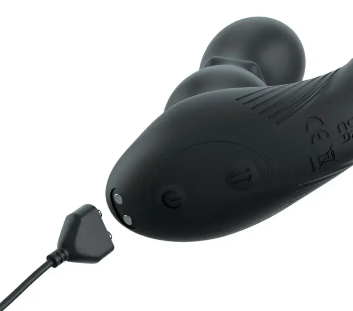 AFE Ass-Gasm Slide&Glide Black Dildo – 19 cm – Black Photo