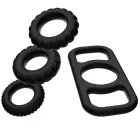 Addicted Toys Silicone Ring Set 4-Pack Flexible Black — Photo 2
