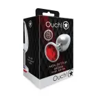 Round Gem Butt Plug – M – Red — Photo 1