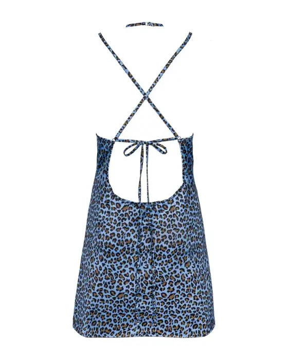 Obsessive Nadine сорочка со стрингами – синий – S/M Фото num