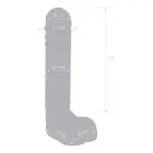 Glas sooniline klaasist dildo – 20 cm (8″) – läbipaistev — Foto 7