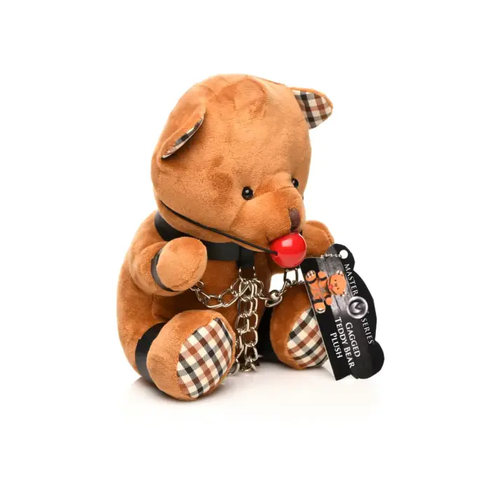 Gagged Bondage Bear plush teddy – burnt orange