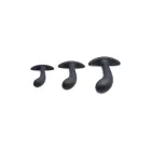 Dark Delights – 3-Piece Curved Anal Trainer Set – 12.7 cm (5″) – Black — Photo 3