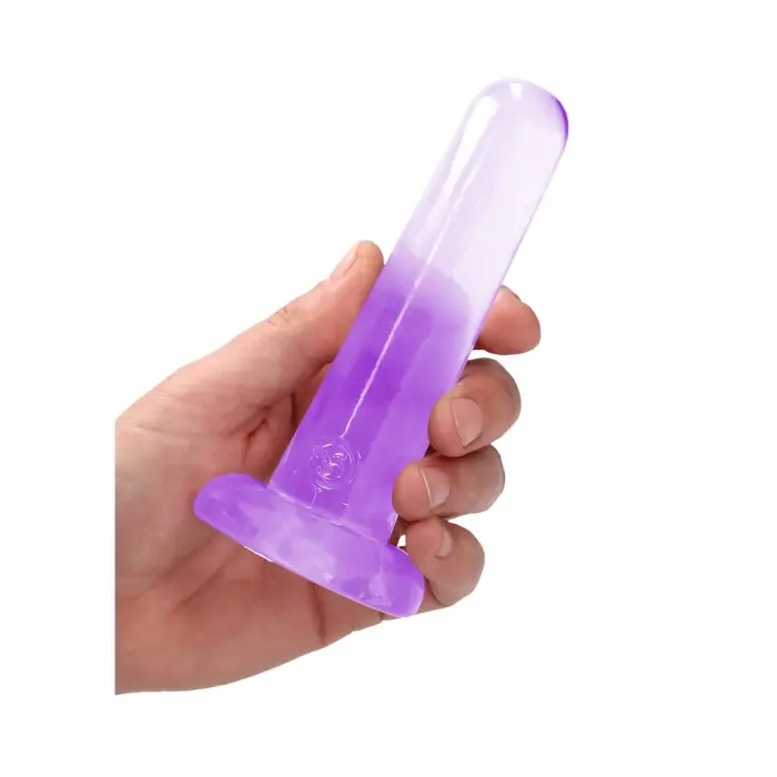 Nereālistisks dildo ar piesūcekni – 13.5 cm (5″) – Caurspīdīgs Foto 4